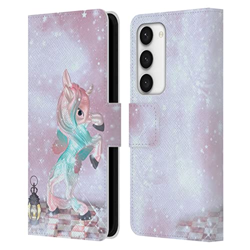 Étui portefeuille en cuir Samsung S23 5G avec l'art céleste Simone Gatterwe
