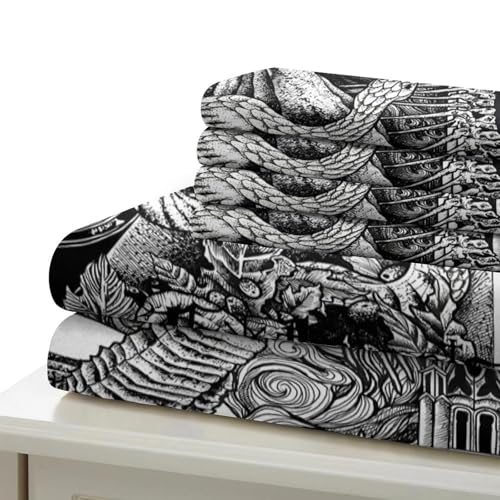 Housse de couette super king pour lit double motif cœur imprimé 3D