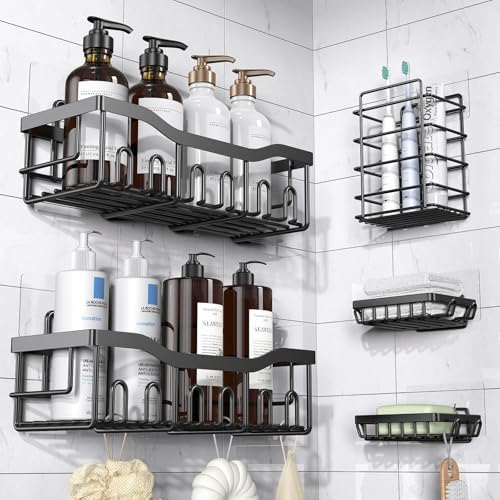 Adhesive Shower Caddy, 5 Pack Rustproof Stainless