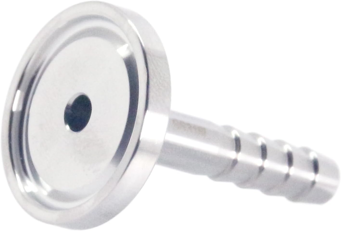 1/4" Tri Clamp Hose Barbed Adapter SS316 with Flange 25.2mm Sanitary Hose Pipe Fitting