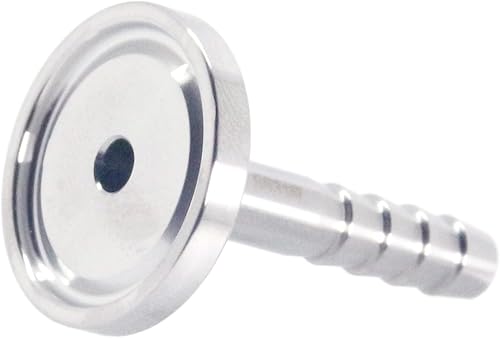 Miniatura 7 de Adaptador de púas de manguera de abrazadera triple SS316L de 34 "con brida 0.992 in manguera sanitaria accesorio de tubería