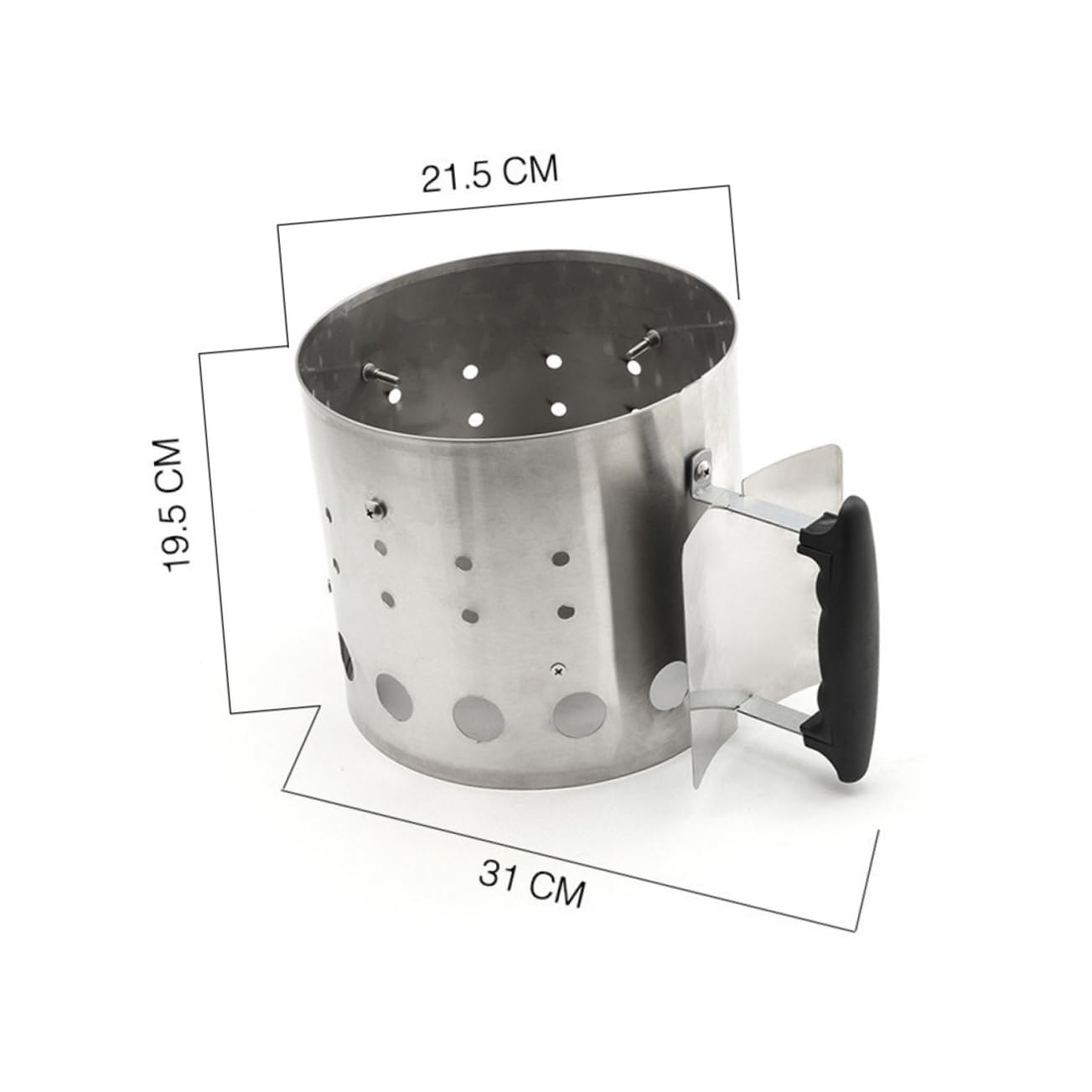 BESPORTBLE Ciminiera Accendifuoco Carbone in Acciaio Inox per Barbecue