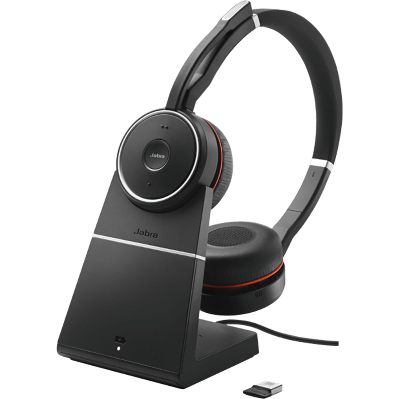 Jabra Evolve 75 SE Bluetooth UC Headset with Noise-Cancelling Microphone with Stand, Long-Lasting Battery and Dual Connectivity - with Global Teck Gold Suport Plan