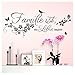 Wandaro Wandaufkleber Spruch Familie ist | schwarz 84 x 35 cm | Wandsticker Flur Wandspruch Wohnzimmer Wandtattoo Aufkleber W3476