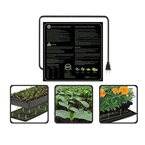 FANPING Plant Heat Mat, Plant Growing Mat for Seed Germination, Warm Hydroponic Heating Pad for Indoor Plants, 50.8 * 50.8cm (Size : USPlug)