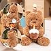 LIAVOP Oso de peluche de peluche Happy Birthday con tarta y gorro Imagen de LIAVOP Oso de peluche de peluche Happy Birthday con tarta y gorro