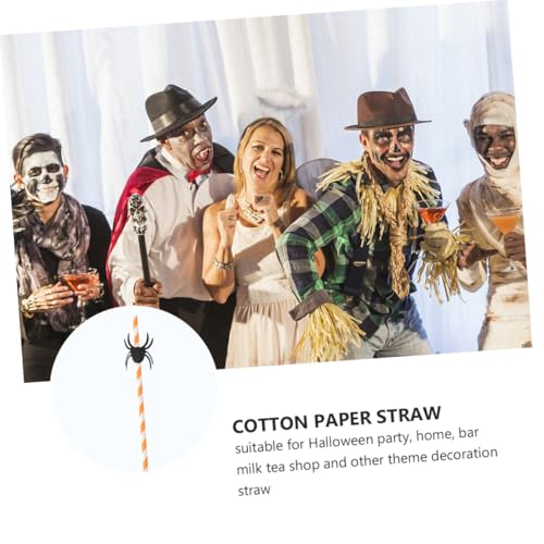 50 pitillos de papel para fiesta de Halloween miniatura 3
