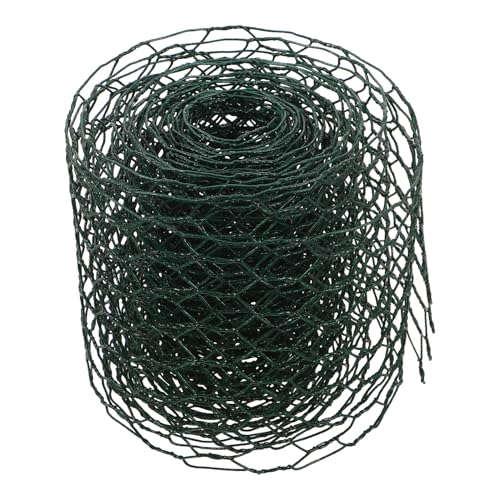 TOYANDONA Grillage Métallique Vert Plastifié 085 MM d'Épaisseur Maille Hexagonale 16 MM Rouleau 10 CM X 4 M Grillage Polyvalent pour Jardinage Clôture de Poulailler et Support