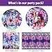 Demon Hunters Birthday Decorations, 20 Plates, 20 Napkins and 1 Tablecover for Boys Girls Kpop Party Supplies