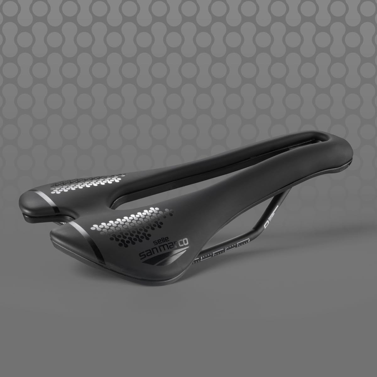 Selle San Marco ASPIDE Short Dynamic - Selle Vélo Route Légère, Trou Anatomique, Cadre Manganèse Résistant - Taille S3, Noir