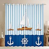 Photo Gallery tende per barche a vela ragazze ragazzi bambini ancora tende per finestre blu bianche a strisce per finestre nautiche per camera da letto, soggiorno mare avventura trattamenti per finestre, w52 x l63 Photo Gallery tende per barche a vela ragazze ragazzi bambini ancora tende per finestre blu bianche a strisce per finestre nautiche per camera da letto, soggiorno mare avventura trattamenti per finestre, w52 x l63