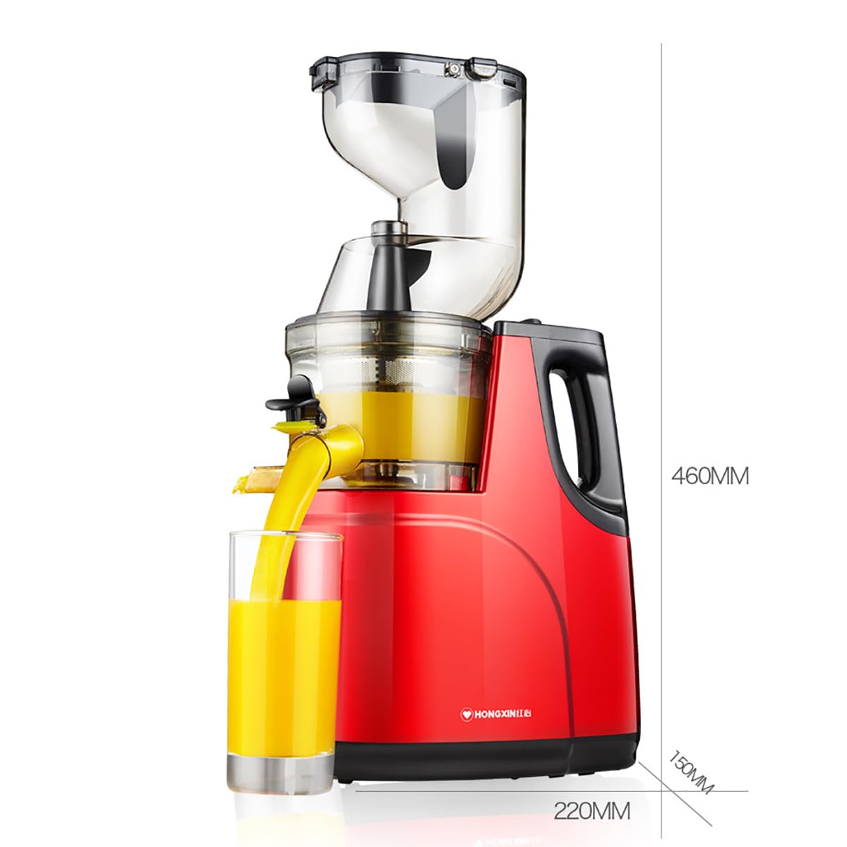 Spremiagrumi Masticatore, Scivolo di Alimentazione a Bocca Larga Spremiagrumi Lento, Alta Resa del Succo, Separazione del Succo della Polpa a Doppia Bocca, Spremiagrumi a Freddo per Frutta e Verdura