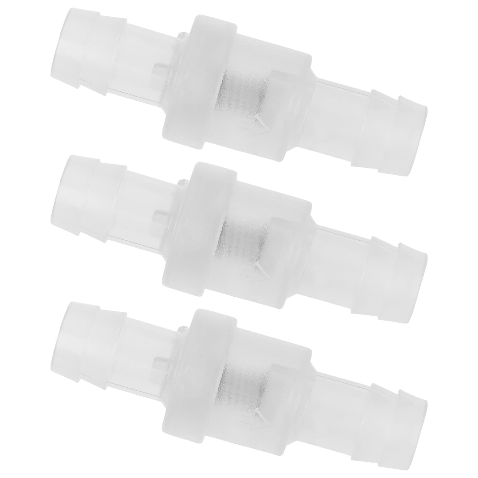 SG Store 3Pcs 12mm Transparent Check Valve with Spring for Water Fuel Oil Air Gas