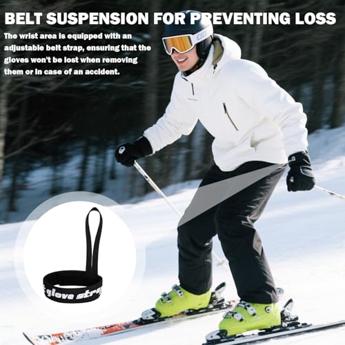 WQNNQW 4 Stück Handschuh Schlaufen, Handschuh Band,Ski Zubehör,Snowboard Handschuh Leine Für Skifahren - Outdoor Sport Hängende Handschuhe Ski Sport Im Freien Zubehör