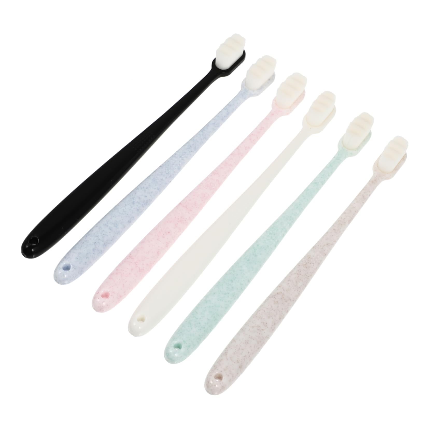 FRCOLOR 3 Set Spazzolini Morbidi Per Adulti Design Compatto E Portatile Setole Per Viaggi E Uso 6 Pezzi*3