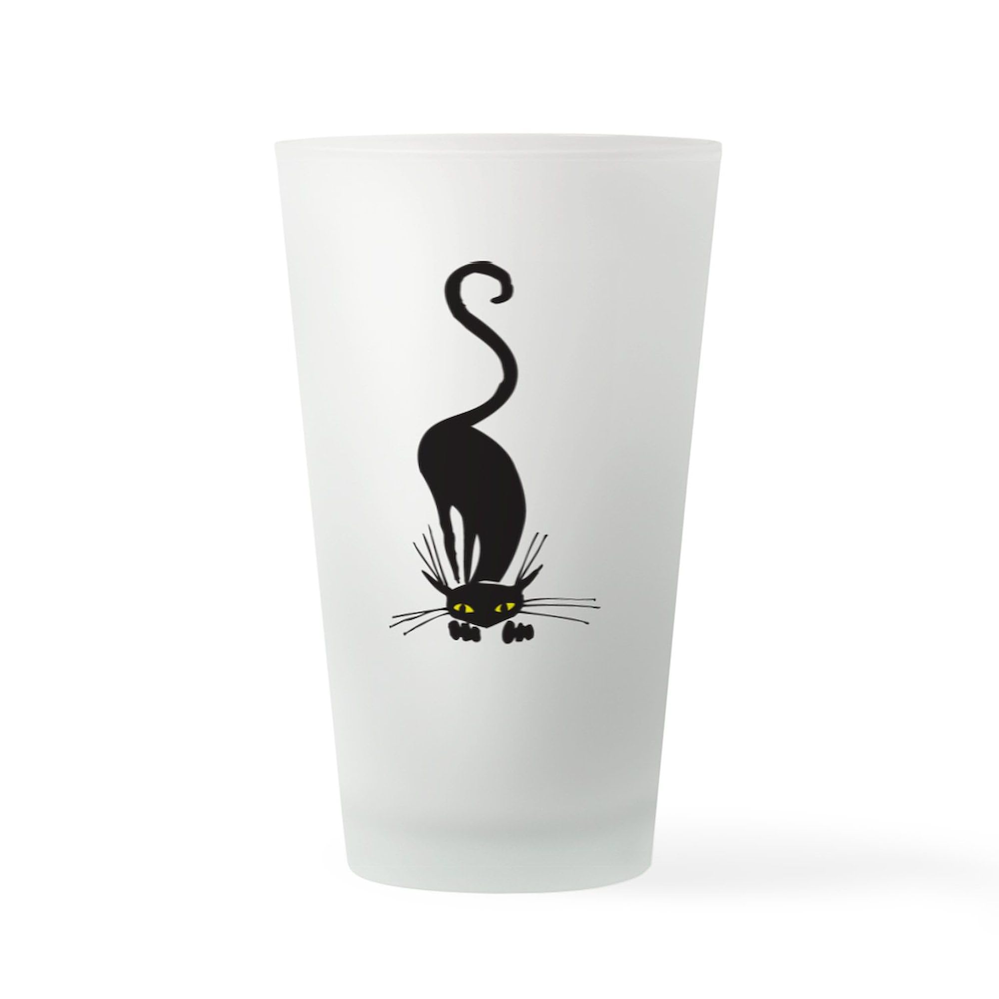 CafePress Another Black Cat Pint Glass Pint Glass, 16 oz. Drinking Glass