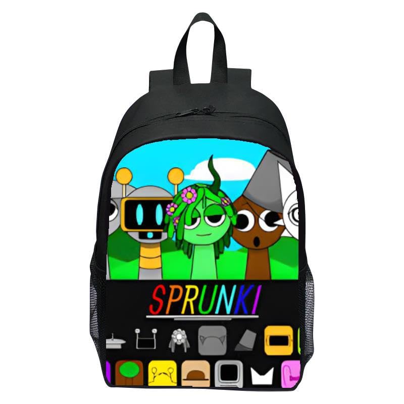 Sprunki - Mochila para juegos de 30.5 cm y 40.6 cm, para niños, guardería, escuela primaria, ligera, para laptop, A5., 40.71 cm