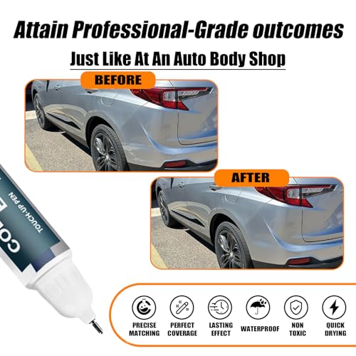 Image of Lunar Silver Metallic(NH-830M) Touch Up Paint Compatible with Acura, Car Paint Pen Scratch Repair Two-In-One Touch Up Paint, Premium Car Scratch Remover for Deep Scratches