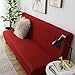 YIRUNMEI rozciągliwy pokrowiec na sofę, elastyczny składany pokrowiec na sofę, prosty pokrowiec na sofę all-inclusive, bordowy, 3-osobowy, miękki pokrowiec na meble