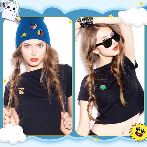 Kenning 100 Pcs Funny Enamel Pins Cool Fun Button Lapel Metal Brooch Pin Sarcastic Cute Pins Bulk Silly Brooches for Clothes Bags Backpacks Craft Supply Accessories Gifts3