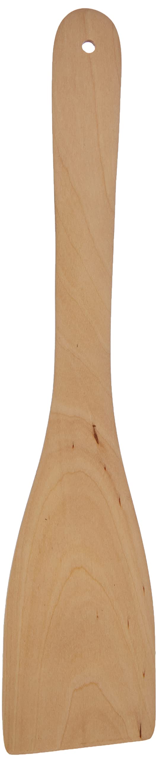 Wooden Spatula 305mm (12"). Curved handle with a flat end.