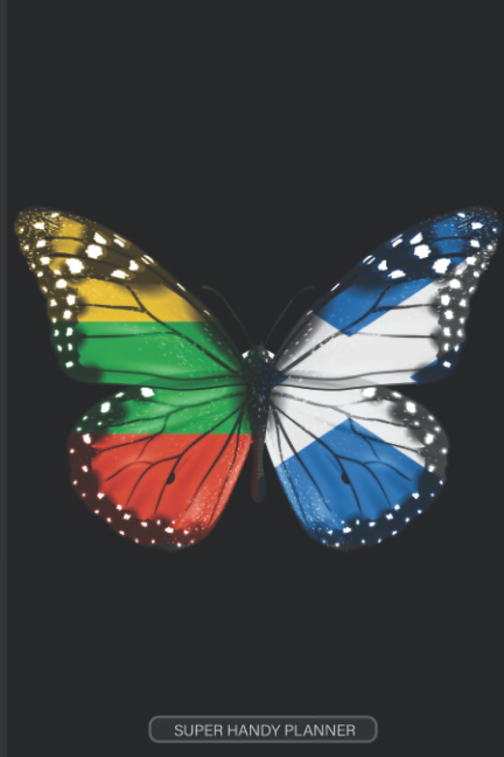 Planner: Lithuanian Scottish Flag Combined Butterfly Flags Of Lithuania Scotland