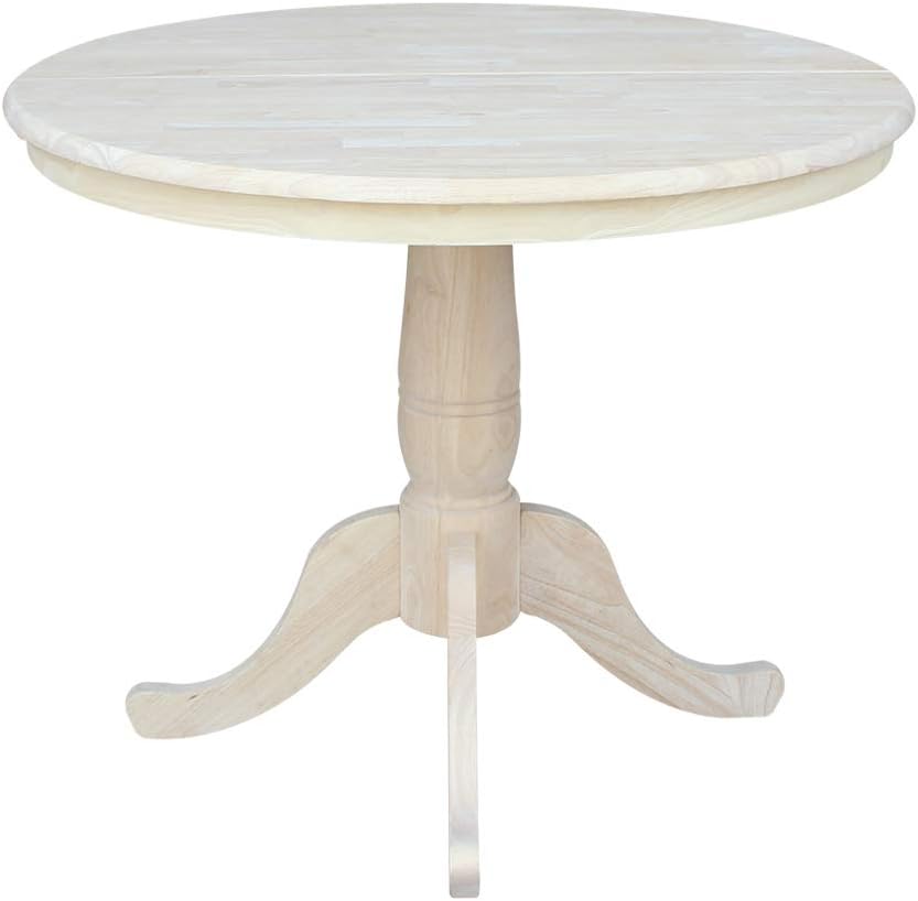 Cottage Charm Reclaimed Wood 50" Round Extendable Dining Table