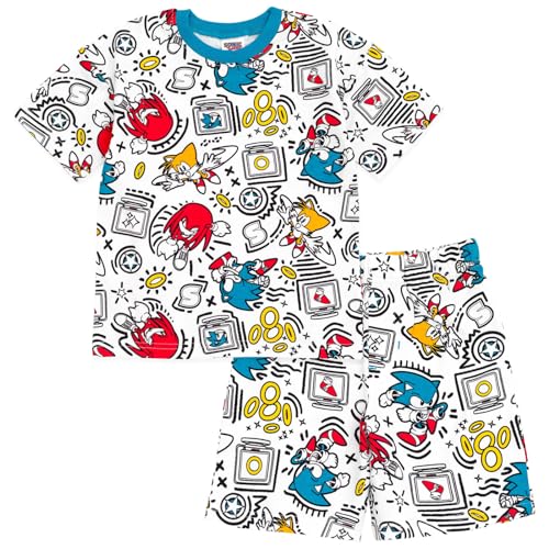 Image of SEGA Sonic the Hedgehog French Terry T-Shirt and Shorts Outfit Set Toddler to Big Kid Sizes (2T - 14-16)