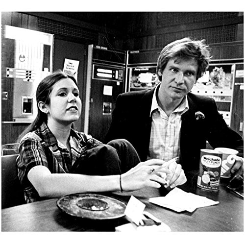 carrie fisher smoking cigarettes Carrie Fisher 8 inch x10 inch PHOTOGRAPH Star Wars: Episode IV, V, VI Star  Wars: The Force Awakens B&W on Break at Table w/Harrison Ford kn at  Amazon's Entertainment Collectibles Store