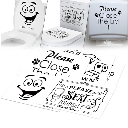 Toilet Stickers, Please Seat Yourself, Would Poop Here Again, Funny Stickers for Bathroom, Funny Gift