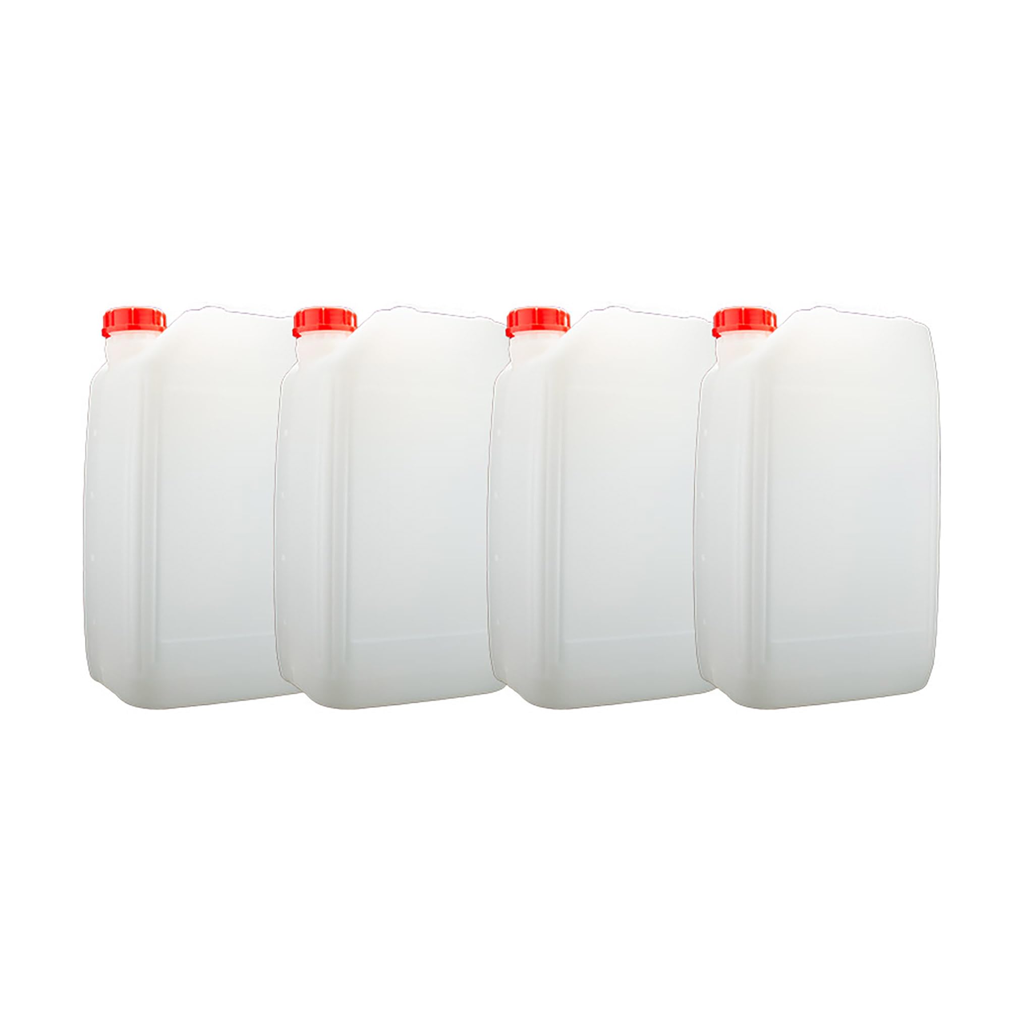 ITP Packaging 4 x Heavy Duty 25 Litre Anti Glug Ecovent Jerry Can Plastic Water Tank/Carrier for Camping with Eco Vent Design Food Grade Un Approved