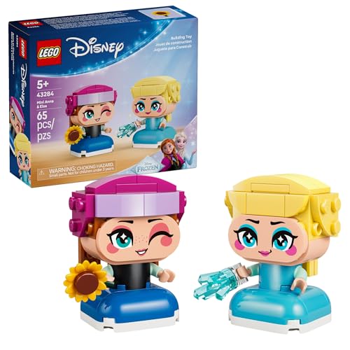 LEGO Disney Frozen Mini Anna & Elsa Toys - Building Set for Girls & Boys, Ages 5+ - Frozen Toys for Pretend Play or Bedroom Decor - Gifts for...