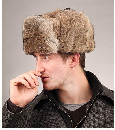 Vista 8 de URSFUR Sombrero de hombre de piel completa rusa Ushanka Trooper multicolor