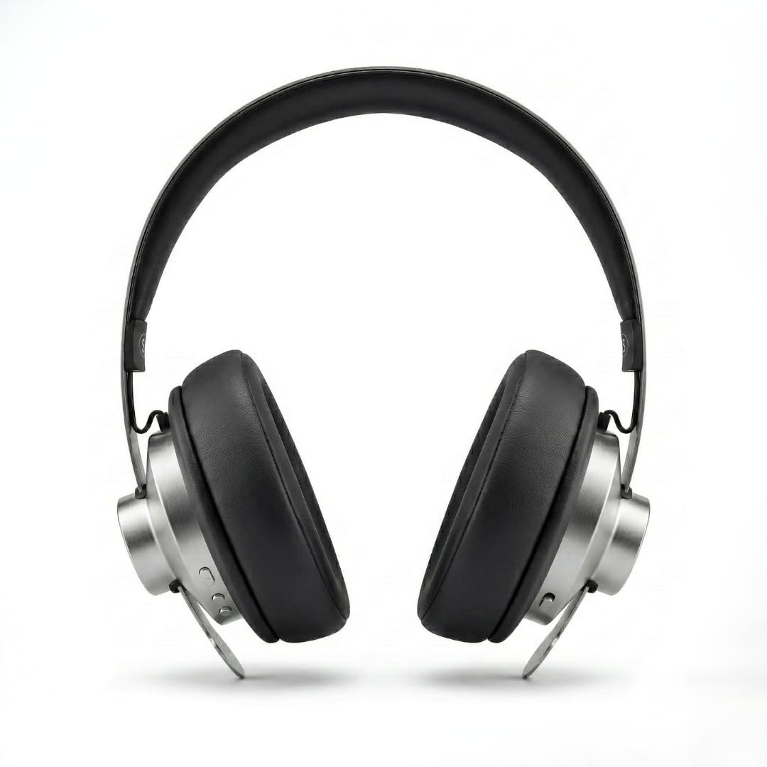 TELEFUNKEN ARCO Classic Edelstahl-Bluetooth-Kopfhörer – Ikonische Ganzmetall-Silhouette mit Luxus-Haptik – Beständiges Design-Statement & klare Bühnenabbildung (Schwarz)