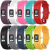 QGHXO Band for Garmin Vivofit 4, Soft Silicone Replacement Watch Band Strap for Garmin Vivofit 4 Activity Tracker, Small, Large, Ten Colors