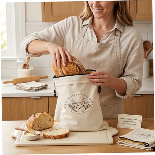 Bolsas de pan de cera de abejas reutilizables de algodón orgánico 6