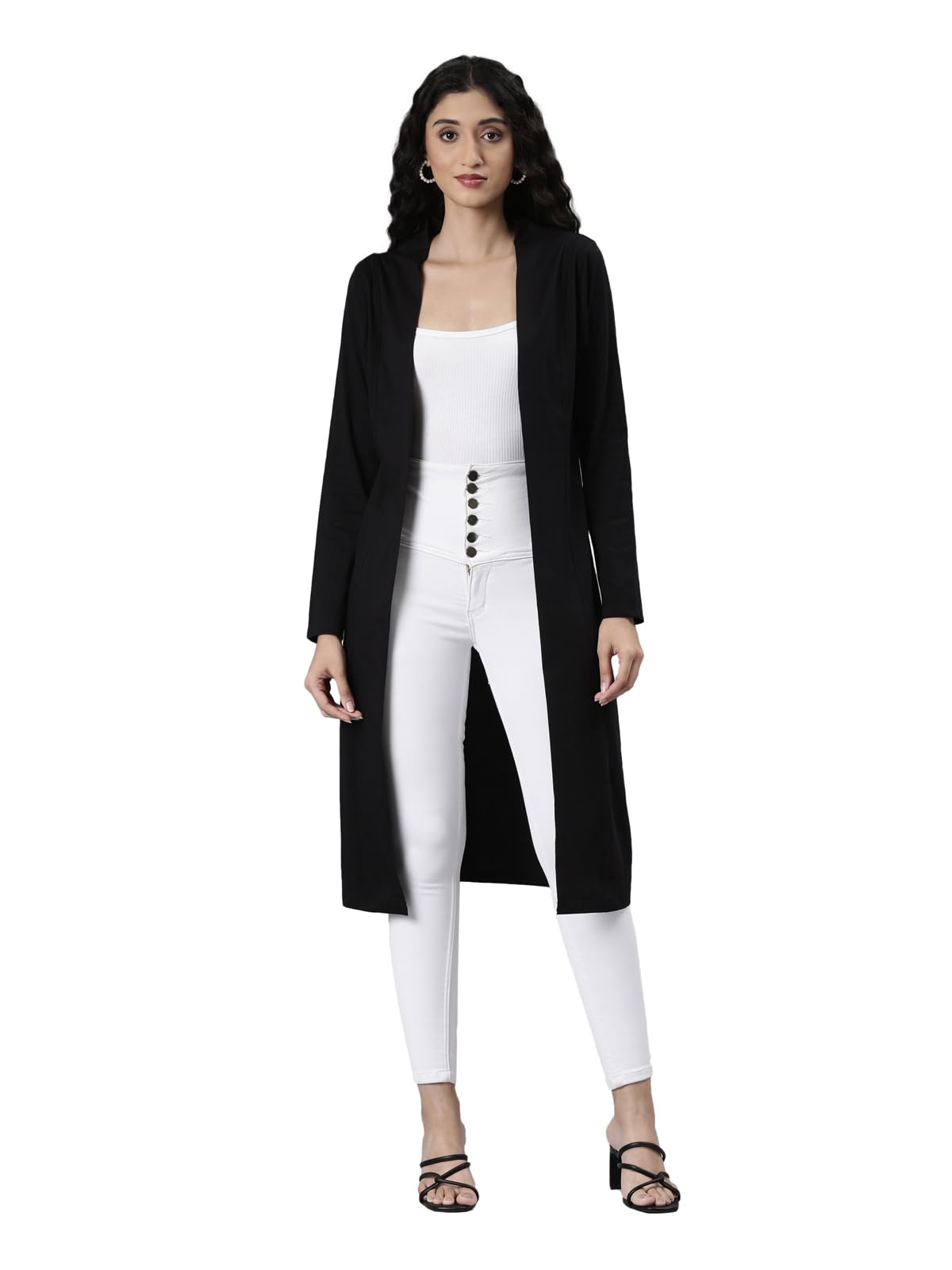twin birds Solid Shrug top for Women | 3/4 Length Shrug with Full Sleeves | Cotton-picture-42