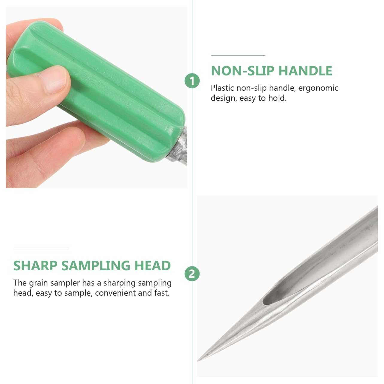 SUPVOX Outil Dexpérimentation Échantillonneur De Céréales En Métal Tube Déchantillonnage Pour Échantillonnage De Céréales En Extérieur