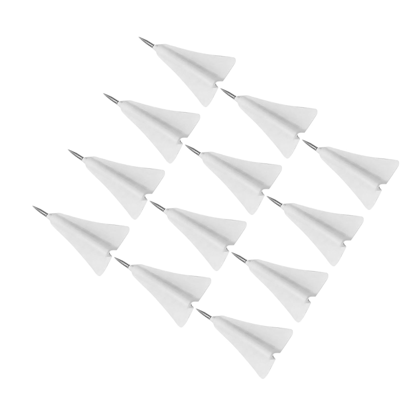Mikikit Punaises Murales d'avion Accessoires Multifonctions Pratiques en Abs et Acier Blanc 12 Délicates et Résistantes pour Tableau Photo ou Articles