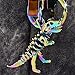 Ywmsfl Colorful Alloy Dinosaur Bone Keyring Eye Catching Metal Keychain Accessory Fashionable Bag Charm Ornament For Students