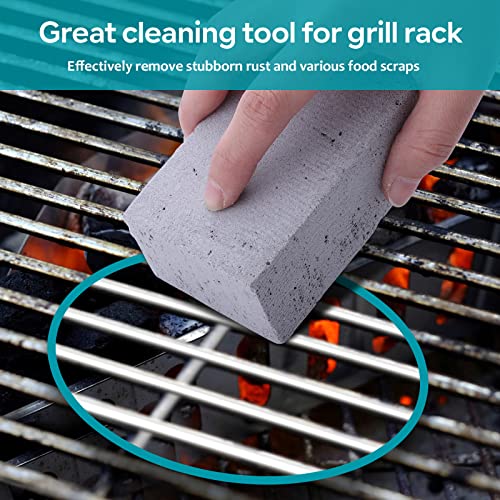 Hasteel Grill Cleaning Brick, Griddle Pumice Stone For Removing Stains Kit Of 4, Commercial Grade Grill Block Cleaner Accessories For Flat Top, Racks, Cast Iron, Sink, Effective & Reusable Clean Tool #TOP2