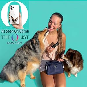 Dog treat pouch for pet training  zippered pockets  color match poop bag dispenser  crossbody  fanny pack belt bag  dog walking bag   cucciolini doodles