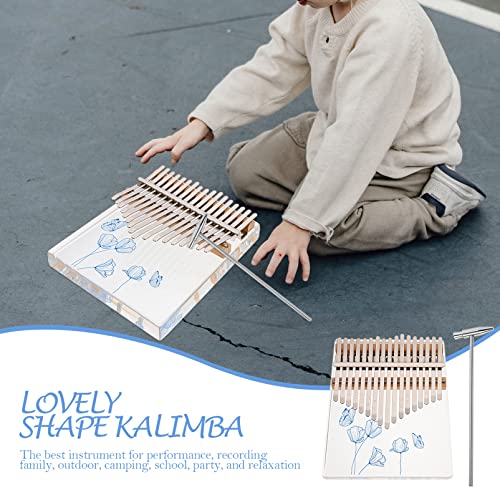 BIENKA 1 Set Débutant Kalimba avec Tune Hammer Belle Fleur Design Kalimba Mini Doigt Kalimba Jouet for Enfants Piano - Les Beatles, Paul McCartney, John Lennon, RIngo Starr, George Harrison BIENKA 1 Set Débutant Kalimba avec Tune Hammer Belle Fleur Design Kalimba Mini Doigt Kalimba Jouet for Enfants Piano – Image 4