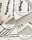 DEFYNEE Teppich Wohnzimmer 150 x 210 cm – Waschbarer Kurzflor Teppich, rutschfest, Vintage & Boho Stil, Pflegeleicht – Für Flur, Wohnzimmer, Schlafzimmer & Esszimmer, Schwarz-Weiß