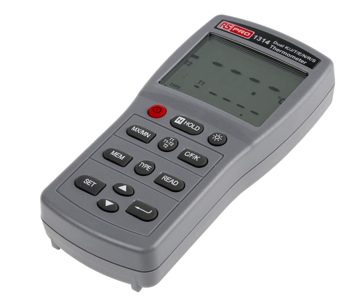 RS PRO Digitales Thermometer, 1314, Tragbar, 2 bis 1767 °C ±0.05% max, Messelement Typ Typ J, K, Typ E, Typ S, Typ T,