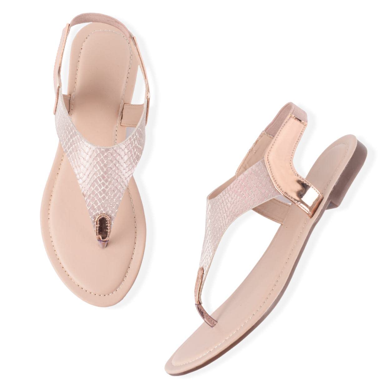 XE Looks Gold Ravishing Stylish Casual Comfortable Flat Fashion Slippers For Women (B0B5DV6H38) Amazon Price History, Amazon Price Tracker