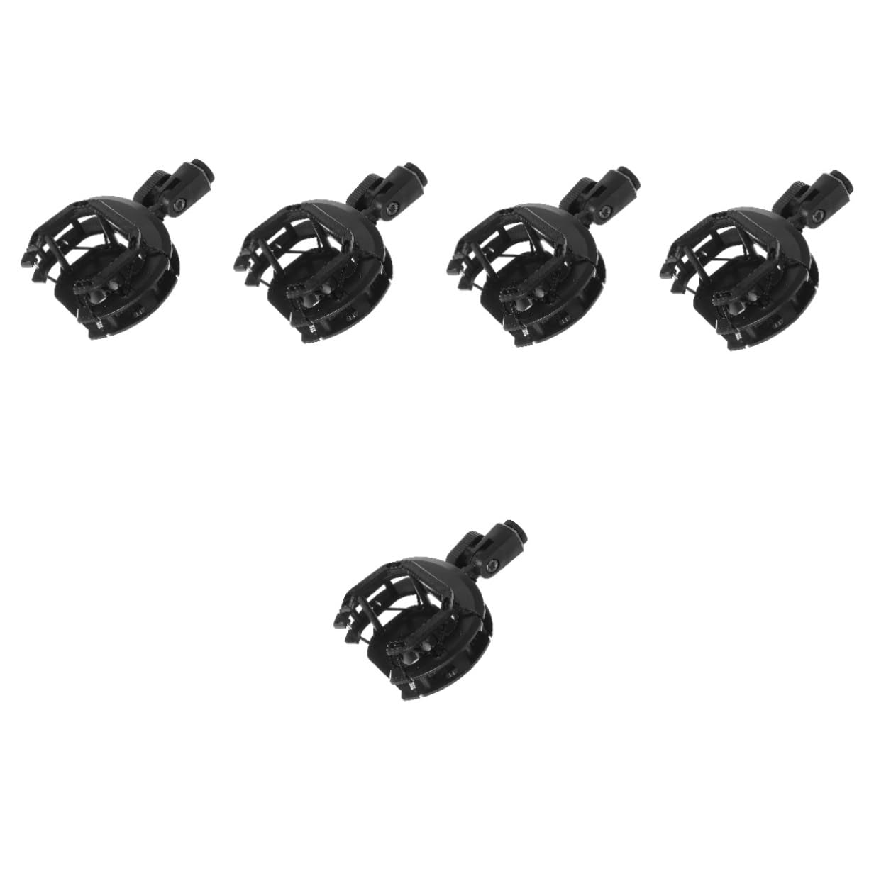 ibasenice 5pezzi Supporto Antivibrazioni Per Microfono Shockmount Leggero Per Registrazione Professionale e Studio Compatibile Con Microfoni Standard Per Uffici e Palchi