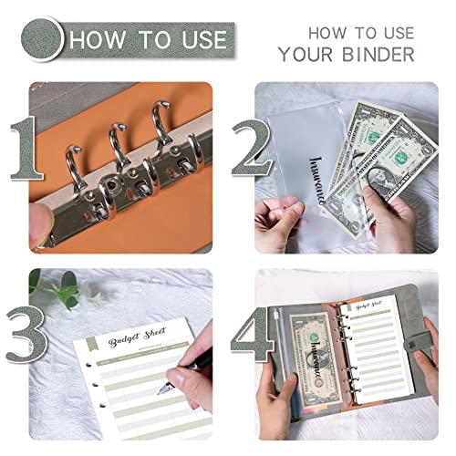 AEYAKA-Carpeta-de-Cuaderno-A6-Anillas-Carpeta-de-Presupuesto-A6-Cuero-de-PU-Bolsas-de-Carpeta-A6-Organizador-Grau