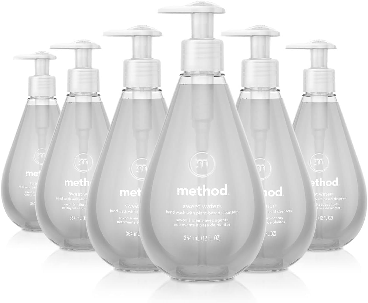 Method Gel Hand Soap, Sweet Water, 12 fl oz (Pack of 6)