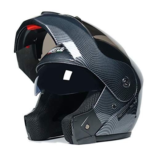 Casque de moto double pare-soleil anti-buée amovible hommes femmes